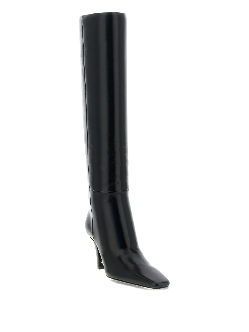 Saint Laurent 75mm Jill pointed logo heel boots Zwart