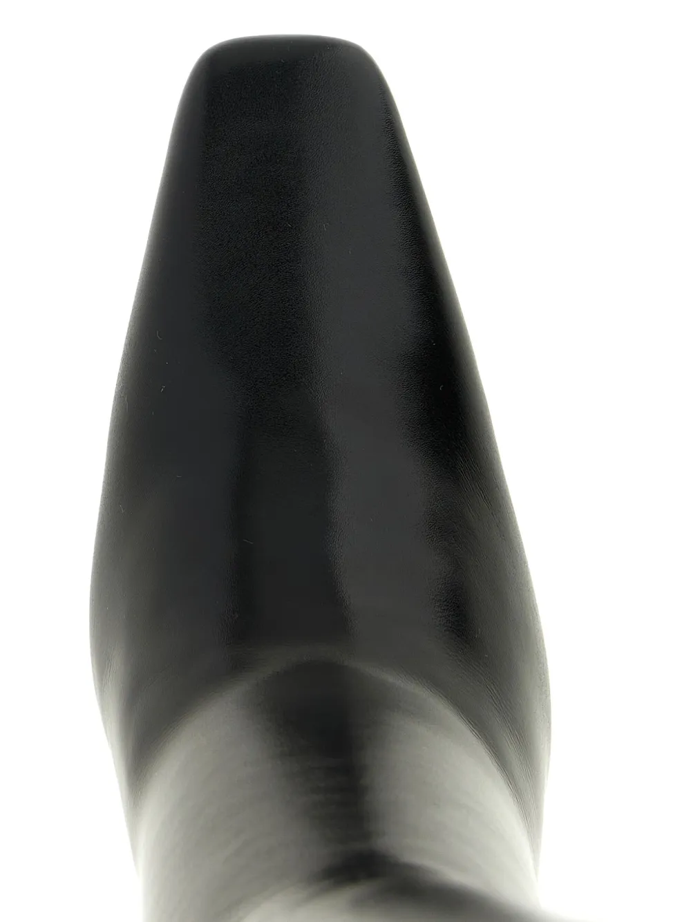 Saint Laurent 75mm Jill pointed logo heel boots Zwart