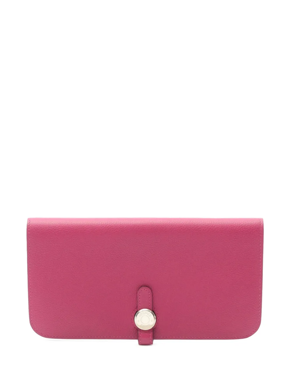 Pre-owned Hermes 2018 Evercolor Dogon Wallet Long Wallets In Pink