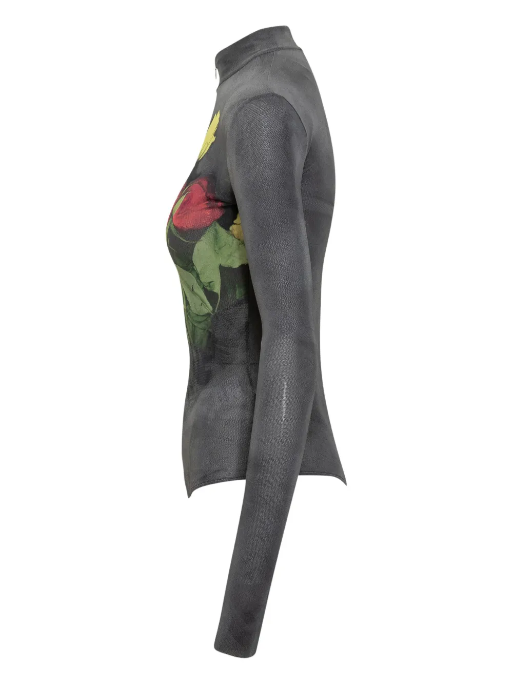 MSGM floral zip top - Grijs