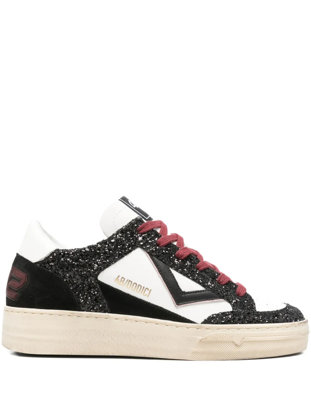 4b12 Kyle Glitter Sneakers In Black