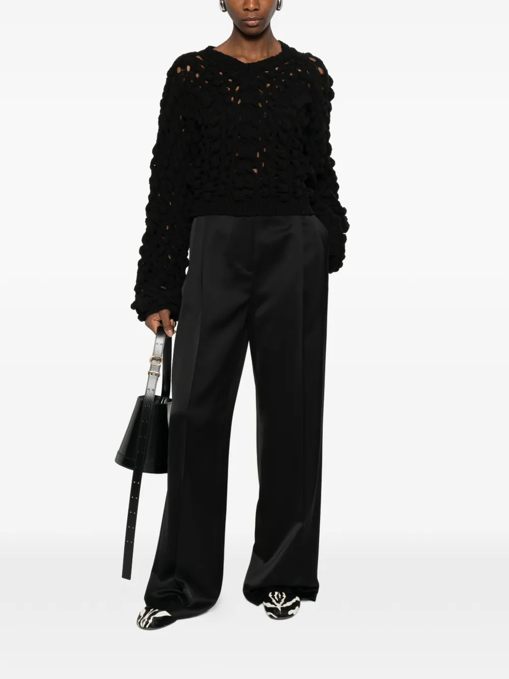  Séfr Luna Open-knit Sweater - Black 