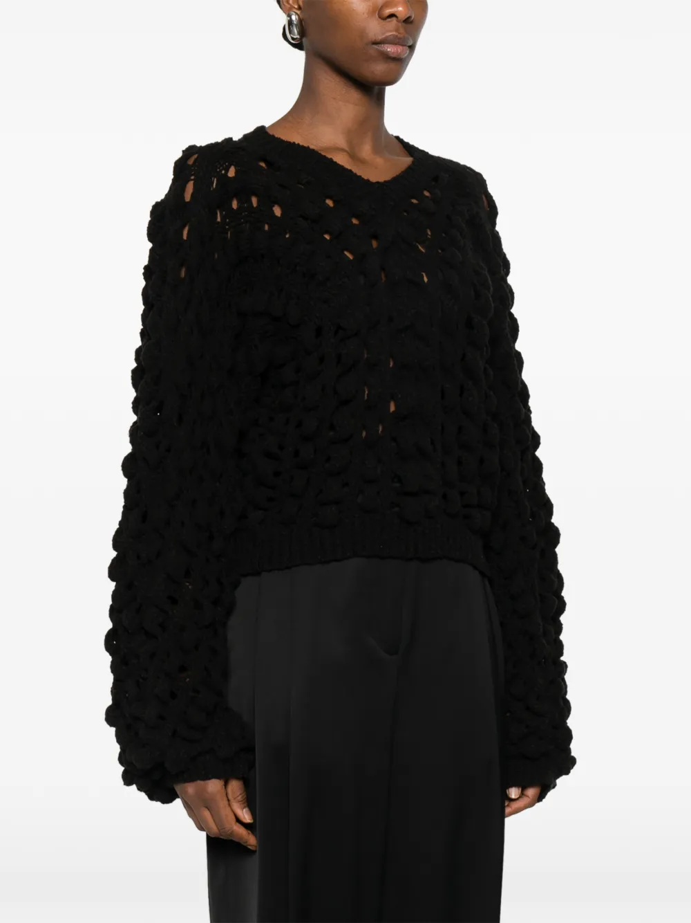  Séfr Luna Open-knit Sweater - Black 
