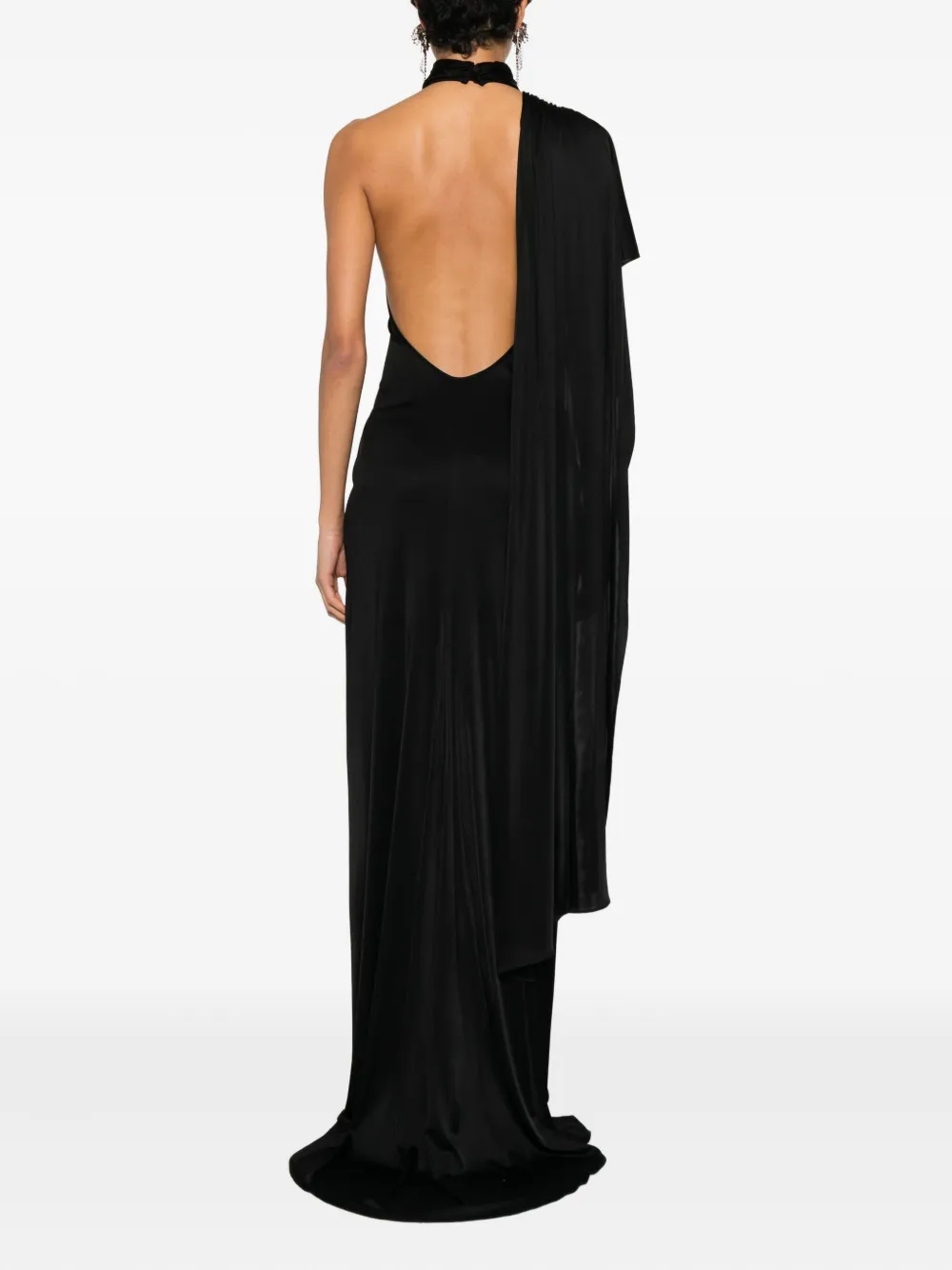 The Andamane Waverly Halterneck Maxi Dress In Black