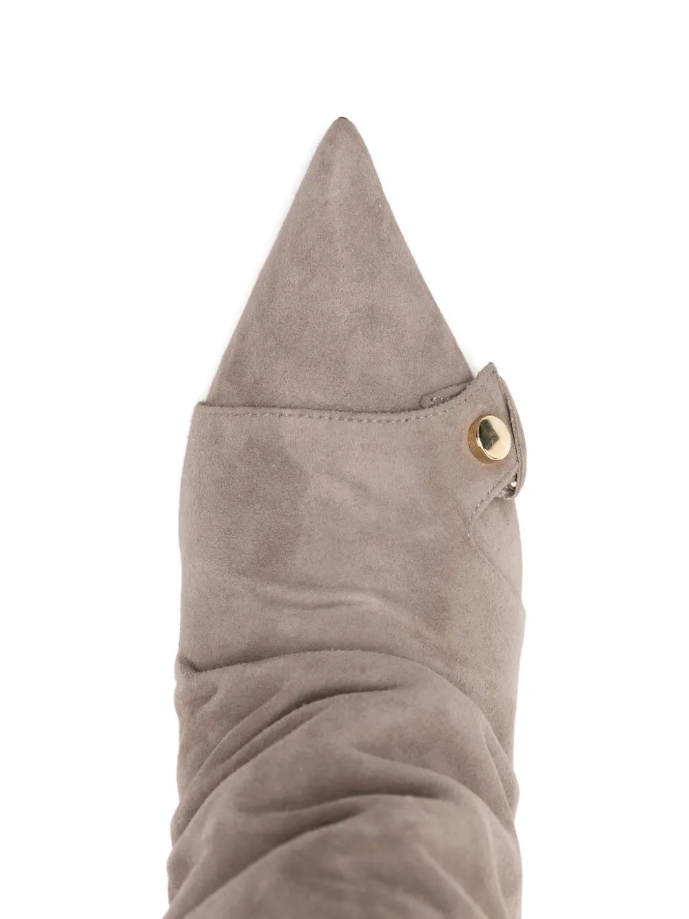 The Seller 75mm pointed buckle ankle boots Grijs