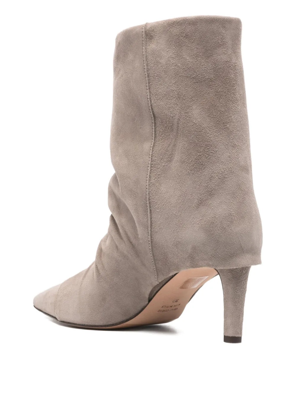 The Seller 75mm pointed buckle ankle boots Grijs