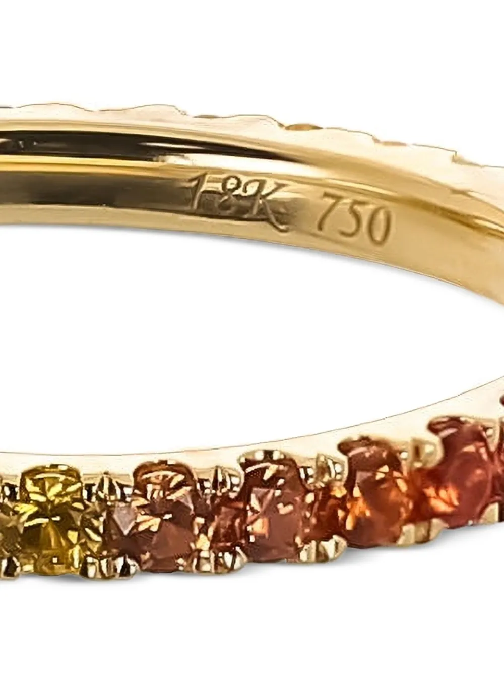 Lisa Nik 18kt Yellow Gold Ombre Sapphire Ring In Gold