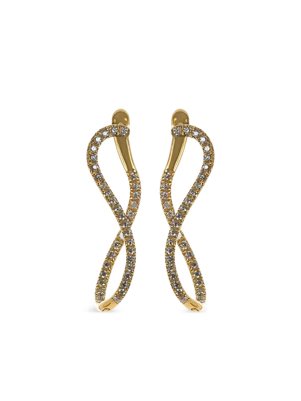 Lisa Nik 18kt yellow gold Infinity Diamond earrings | Gold | Image 1