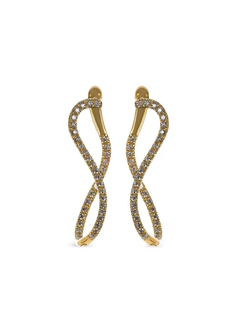 Lisa Nik créoles Infinity en or 18ct serties de diamant
