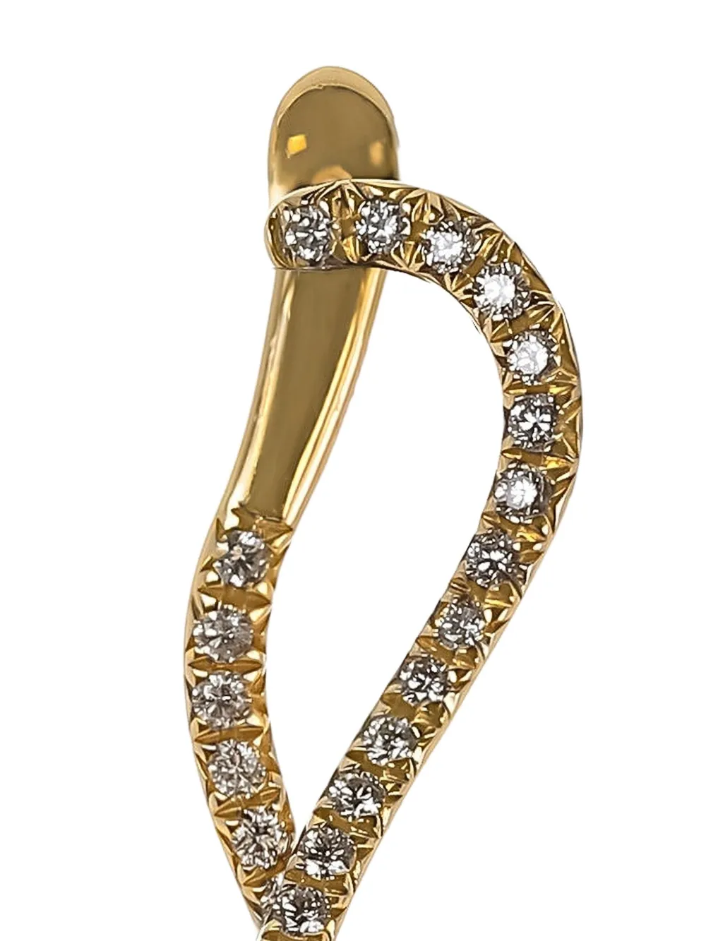 Lisa Nik 18kt yellow gold Infinity Diamond earrings | Image 2