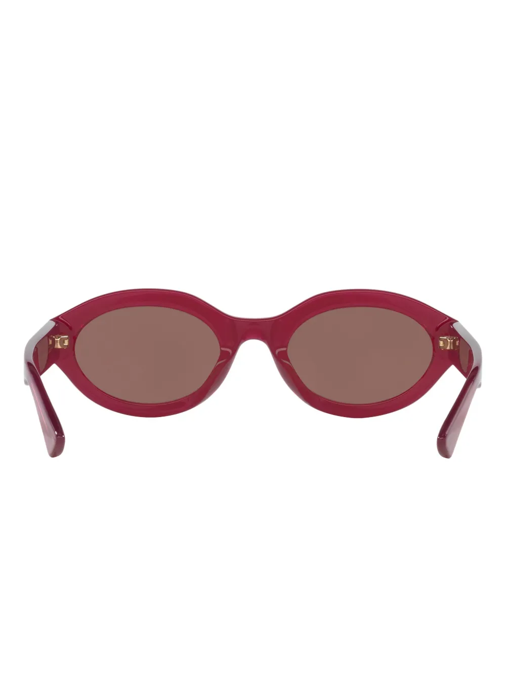 Gucci Womens Pink Gg1579s Oval-frame Injected Sunglasses In Red