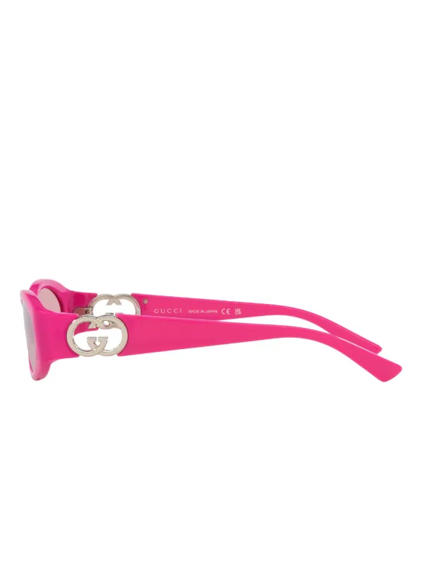Gucci Eyewear oval-frame Sunglasses | Pink | FARFETCH