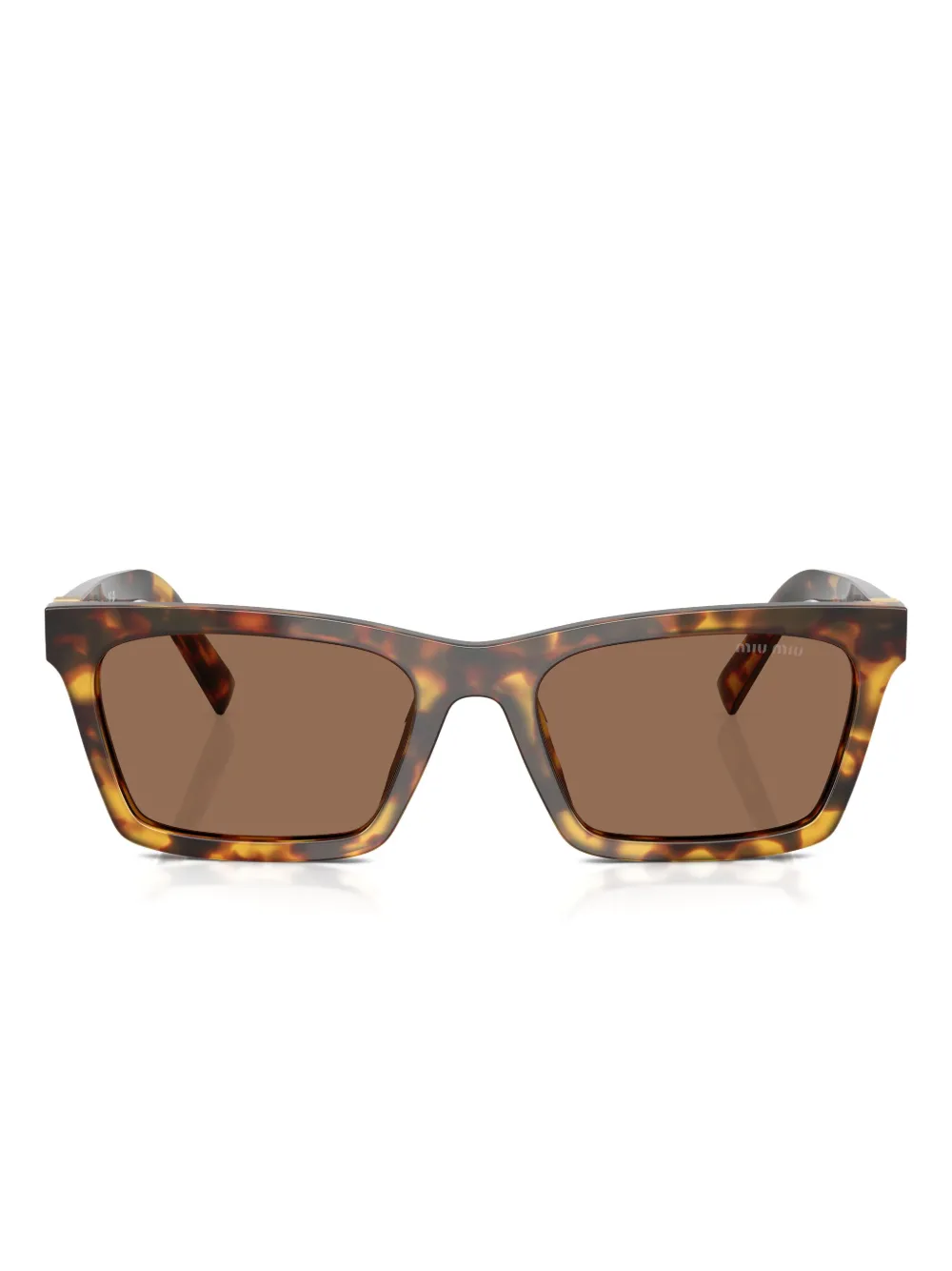 Miu Miu Square-frame Tortoiseshell Sunglasses In Brown