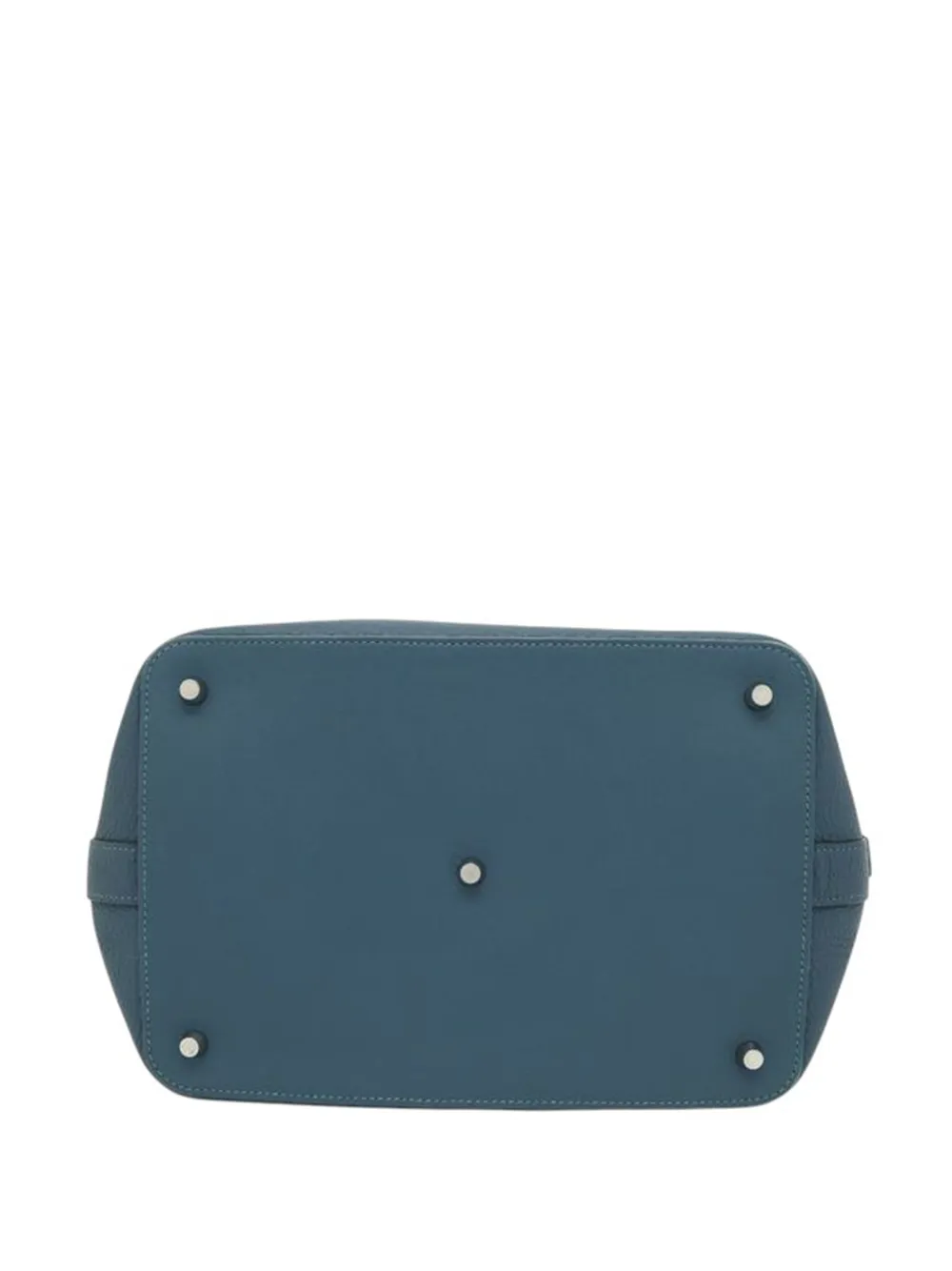 Pre-owned Hermes 2015 Clemence Toolbox 26 Satchel In Blue
