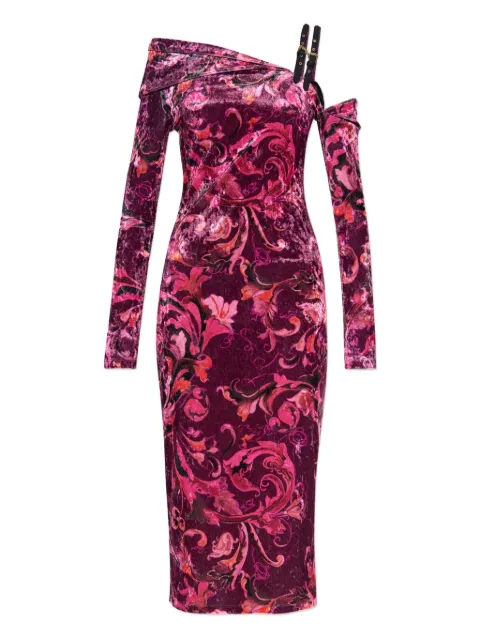 Versace Jeans Couture floral off-shoulder midi party dress