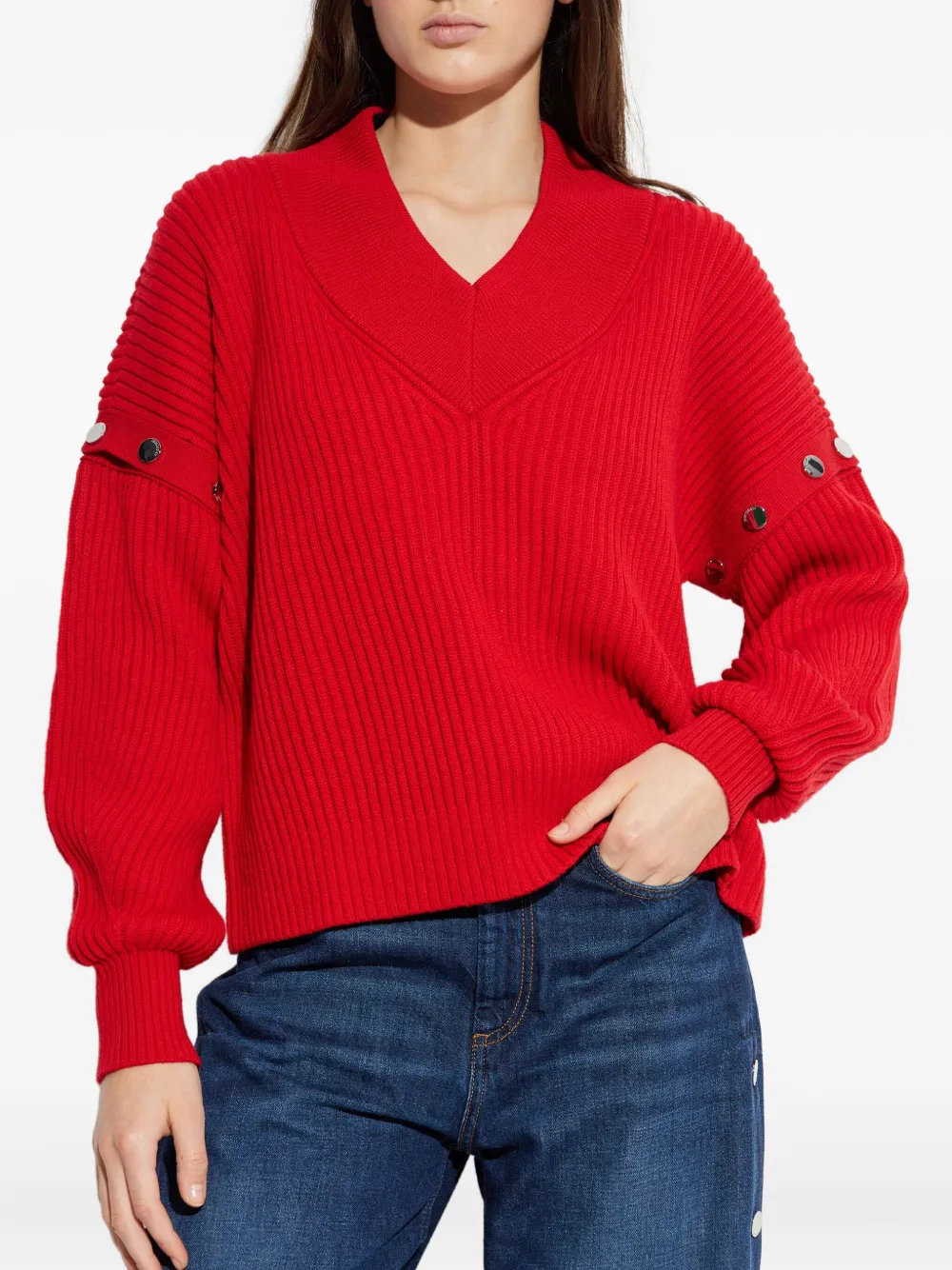 Sportmax Trui met afneembare mouwen Rood