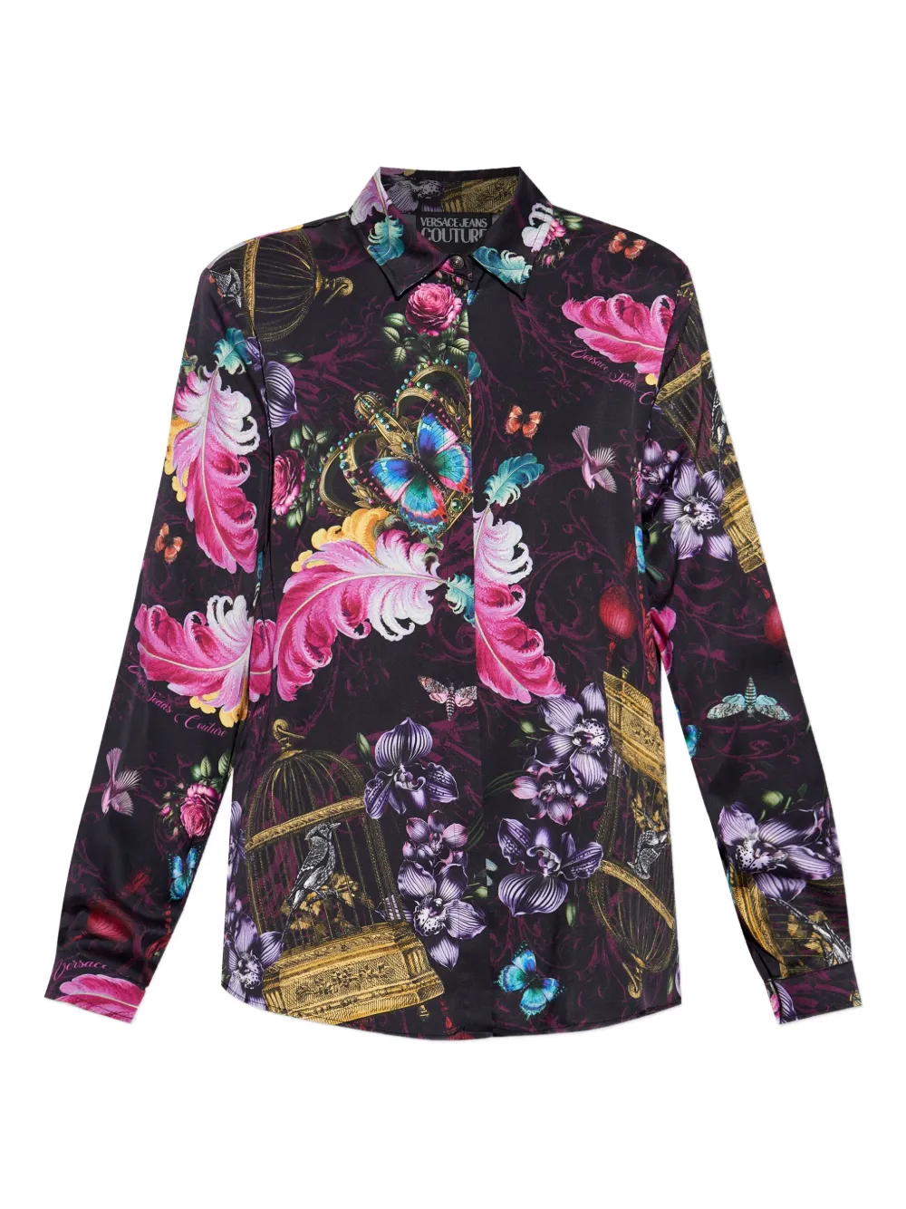 Versace Jeans Couture feather-print shirt - Nero