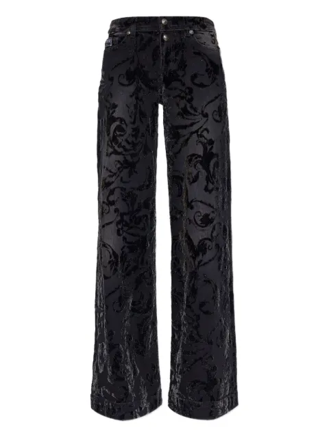 Versace Jeans Couture floral-pattern flared jeans