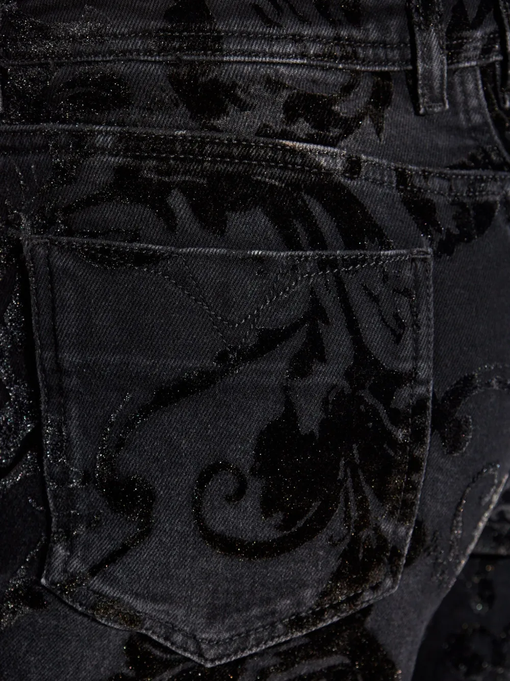 Versace Jeans Couture Flared jeans met bloemenprint Zwart