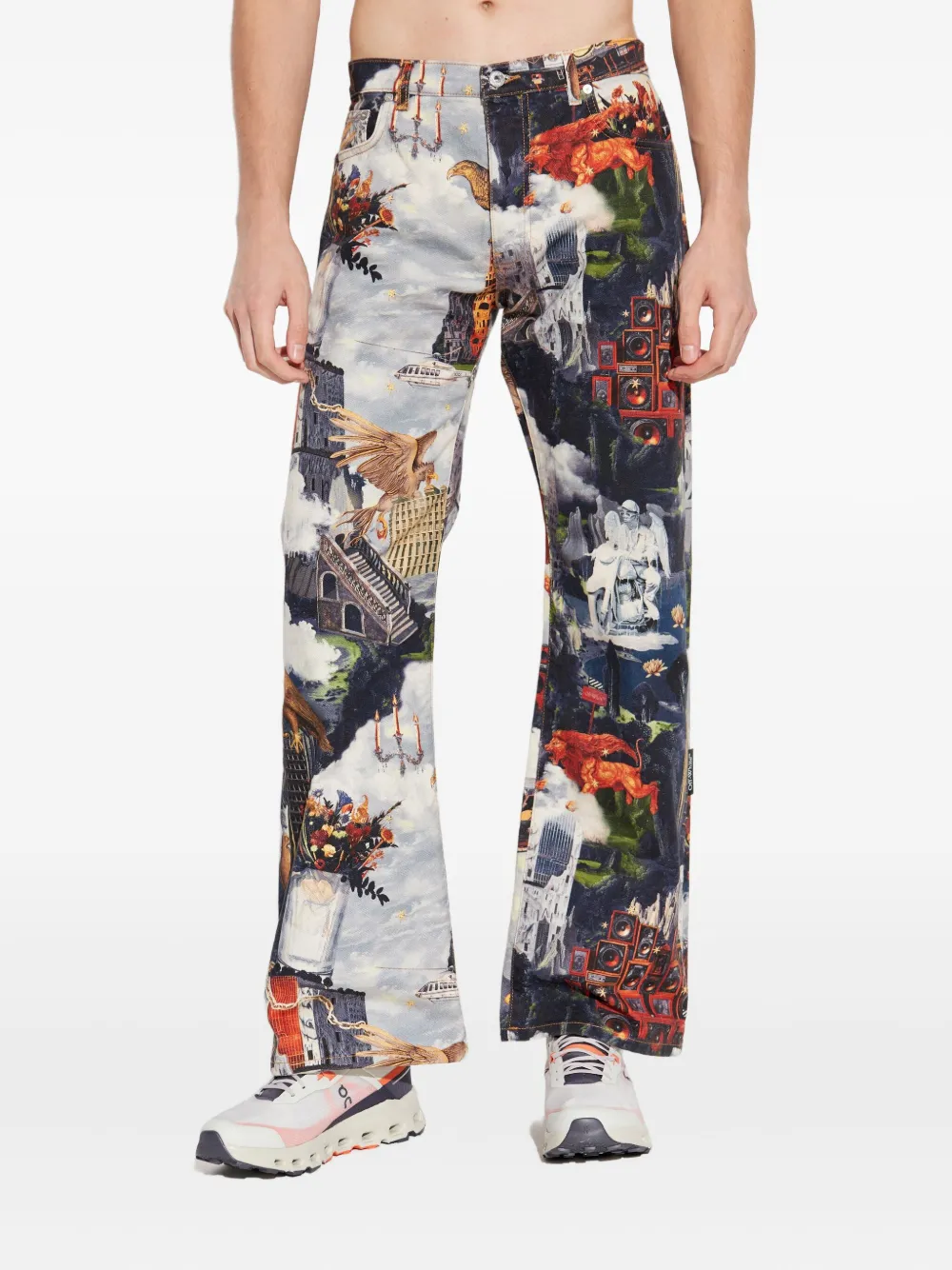 Off-White Jeans met print Blauw