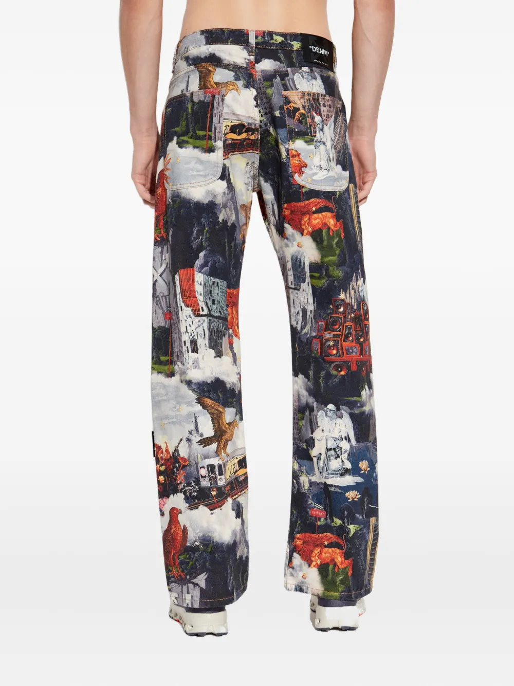 Off-White Jeans met print Blauw