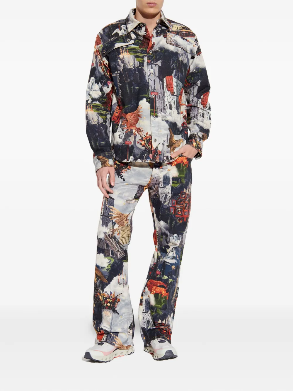 Off-White printed jeans - Blauw