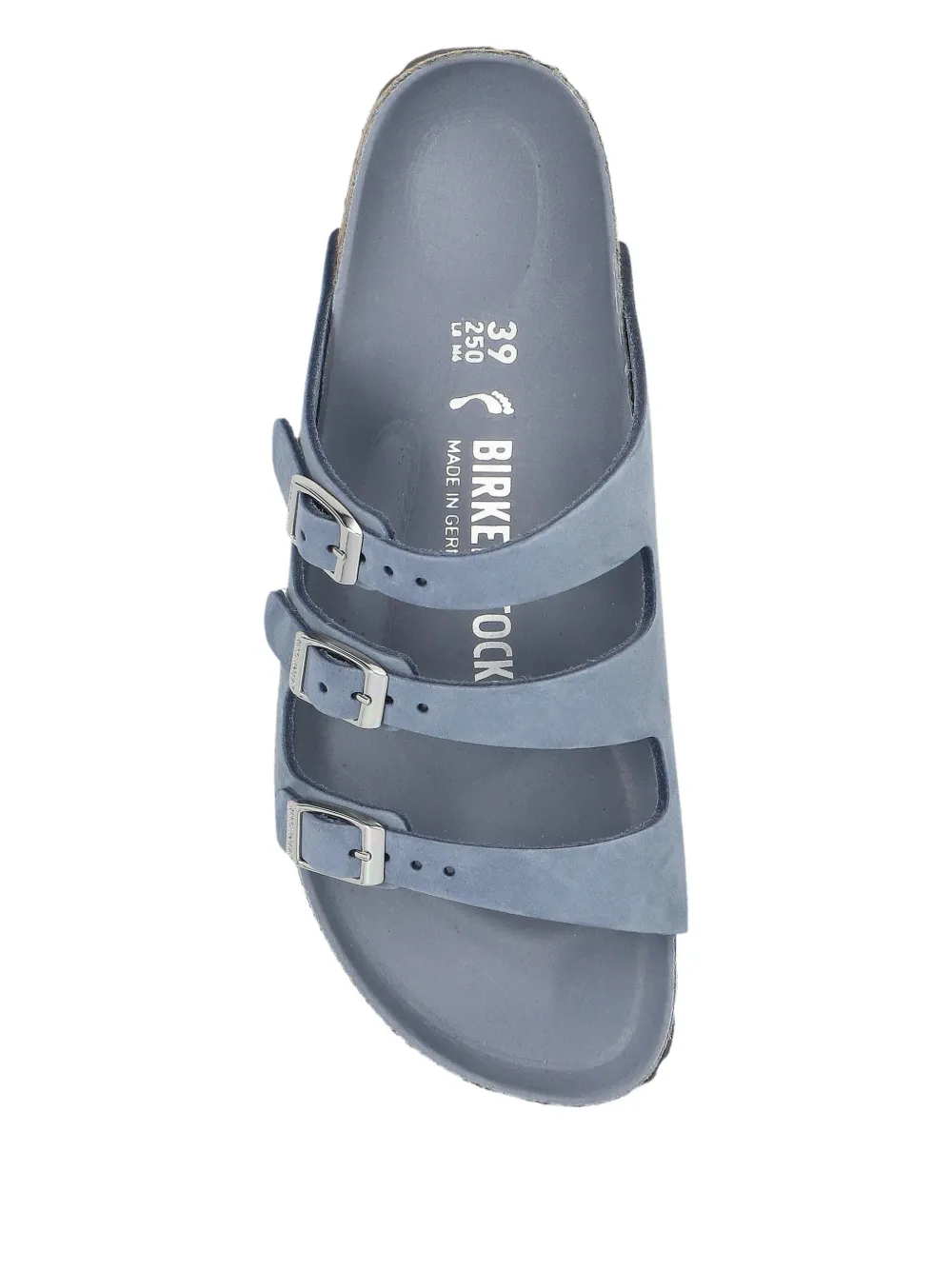 Birkenstock Triple-strap Slide In Blue