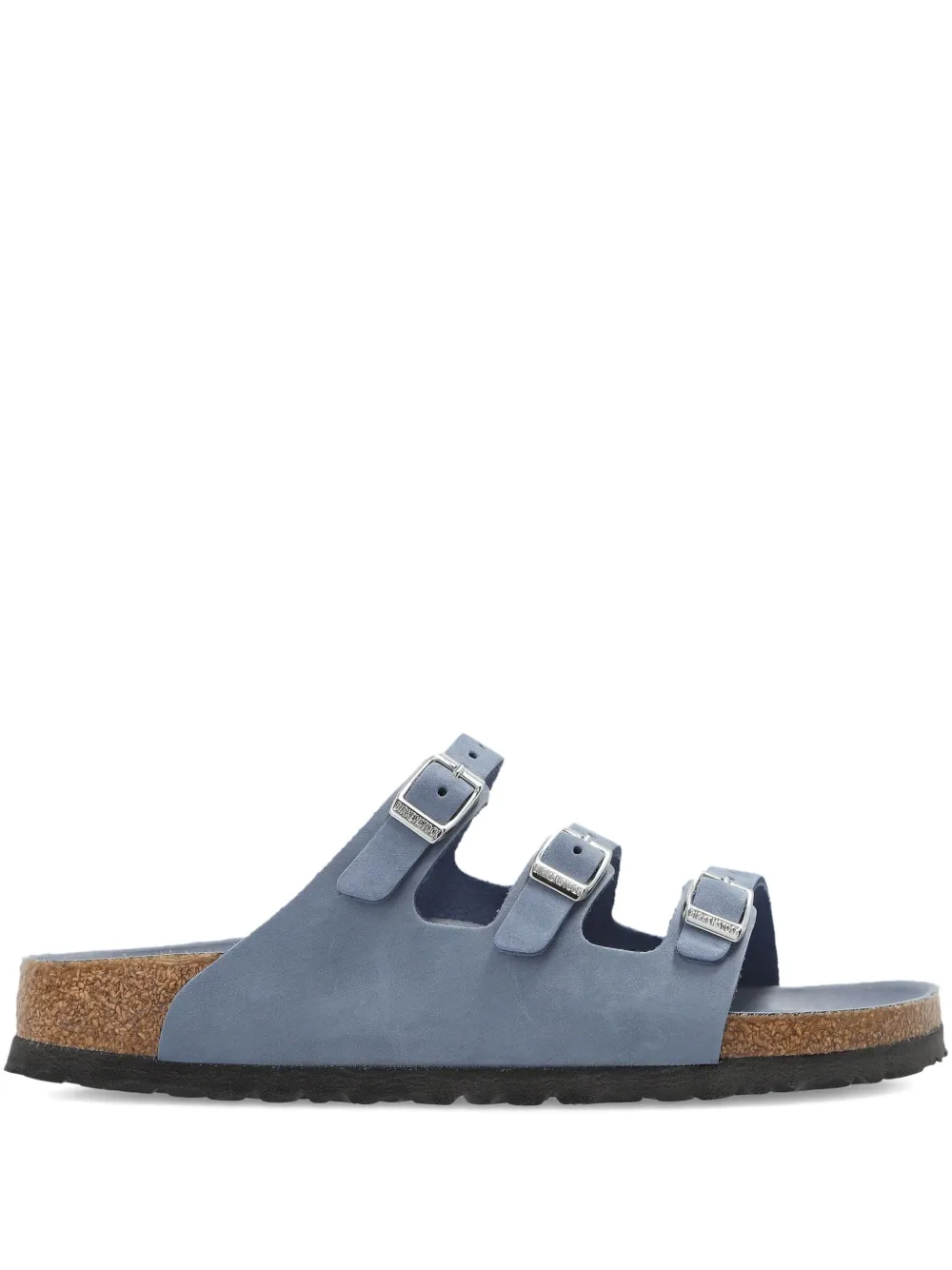 Birkenstock Triple-strap Slide In Blue