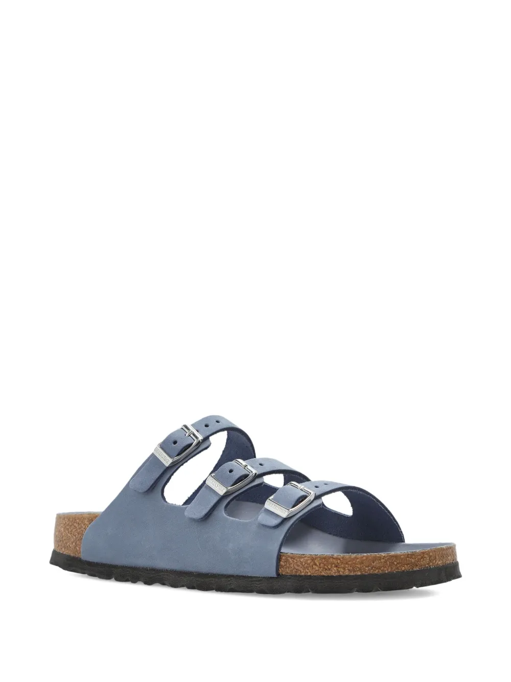 Birkenstock Triple-strap Slide In Blue