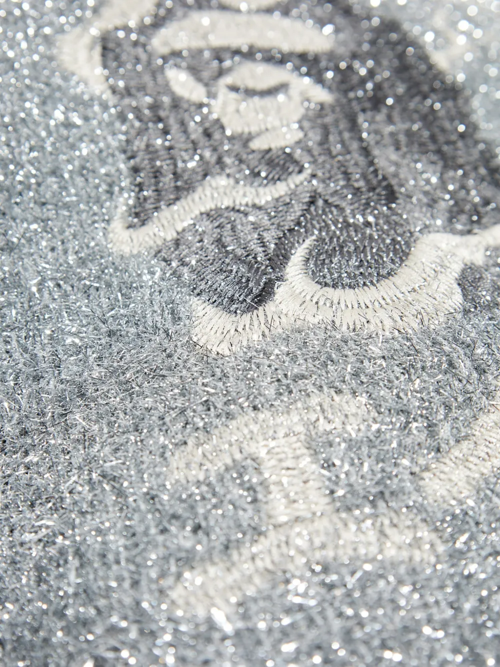 A BATHING APE Jack met rits en applicatie Zilver