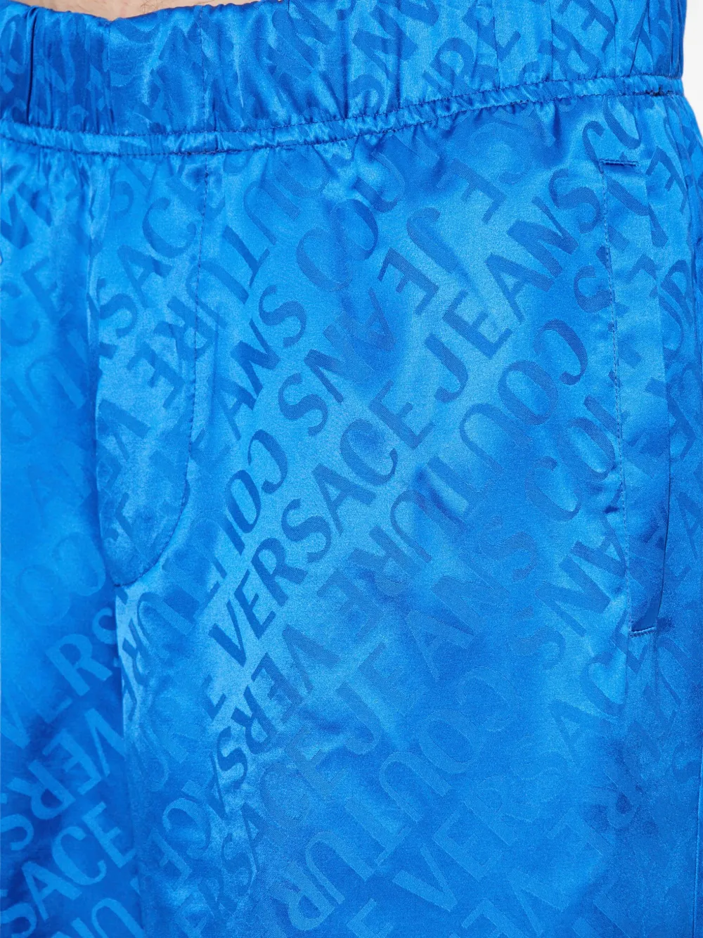 Versace Jeans Couture Shorts met logodetail Blauw