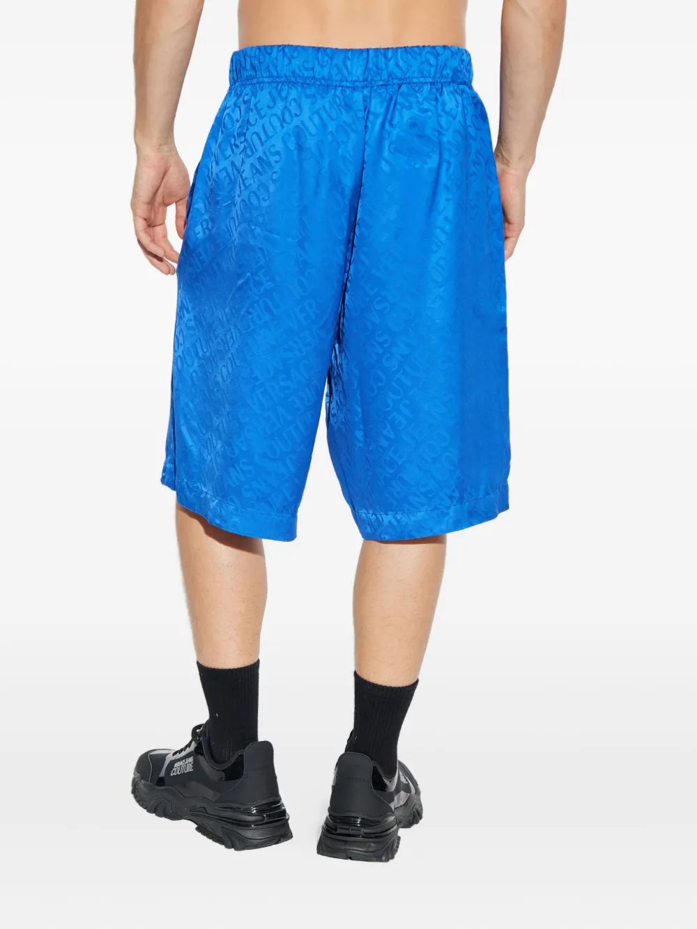 Versace Jeans Couture Shorts met logodetail Blauw