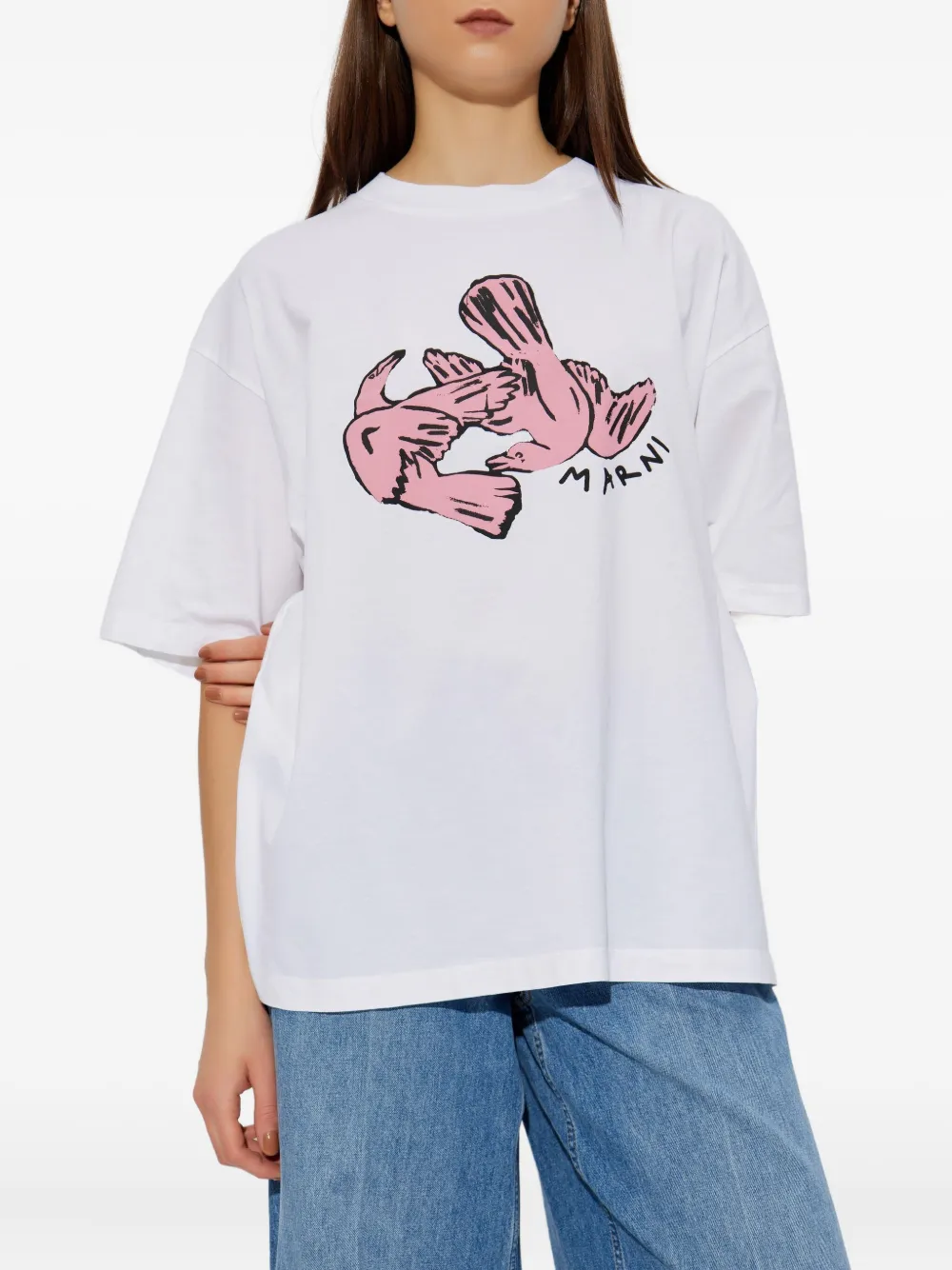 Marni Crew Neck T-shirt In White