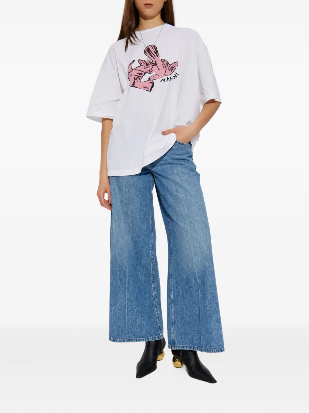 Marni Crew Neck T-shirt In White