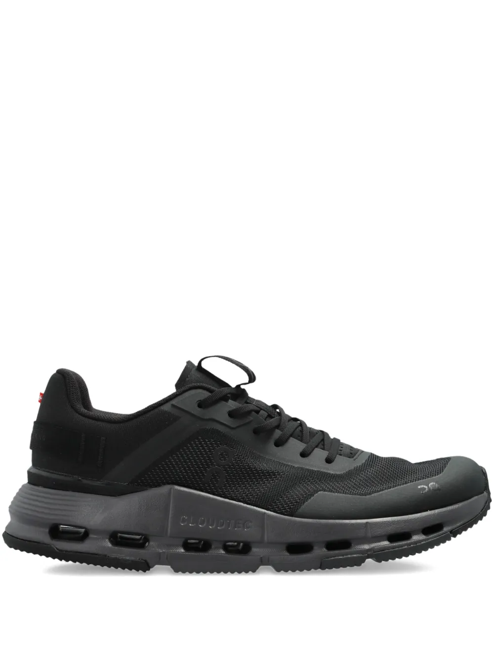 On Running lace-up panelled sneakers | Black | Image 1