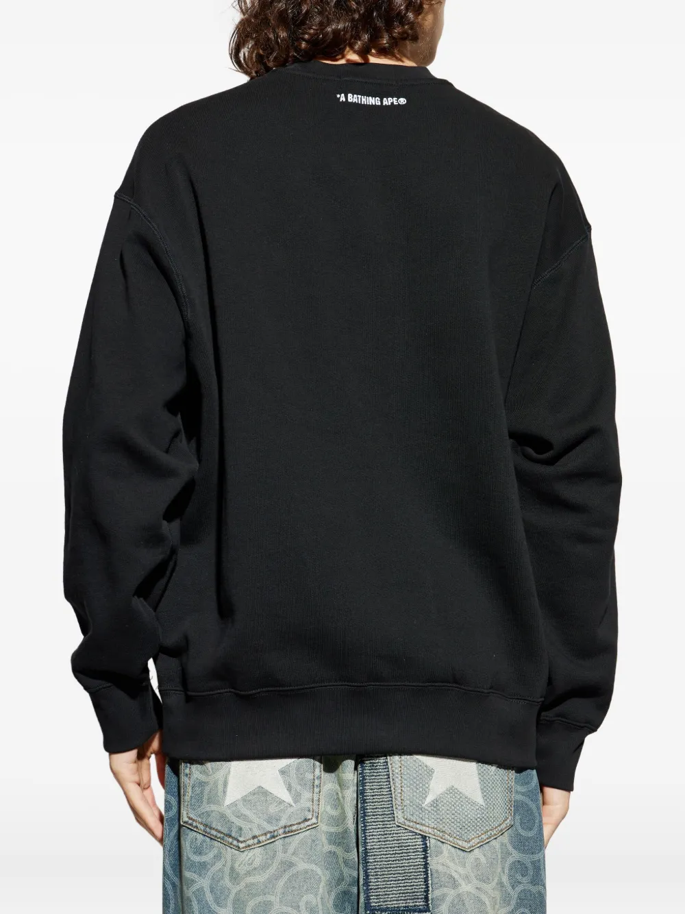 A BATHING APE Sweater met ronde hals Zwart