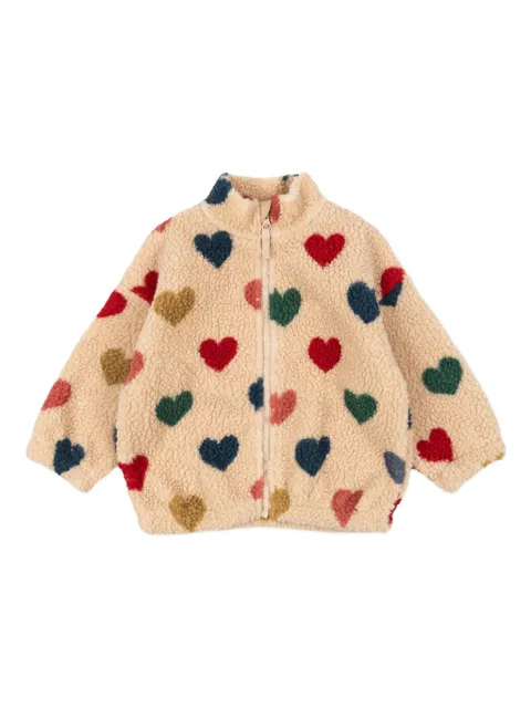Konges Sløjd Jody heart-motif zip jacket