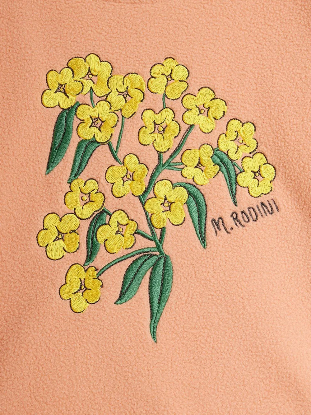Mini Rodini Alpine trui met geborduurde bloemen Roze
