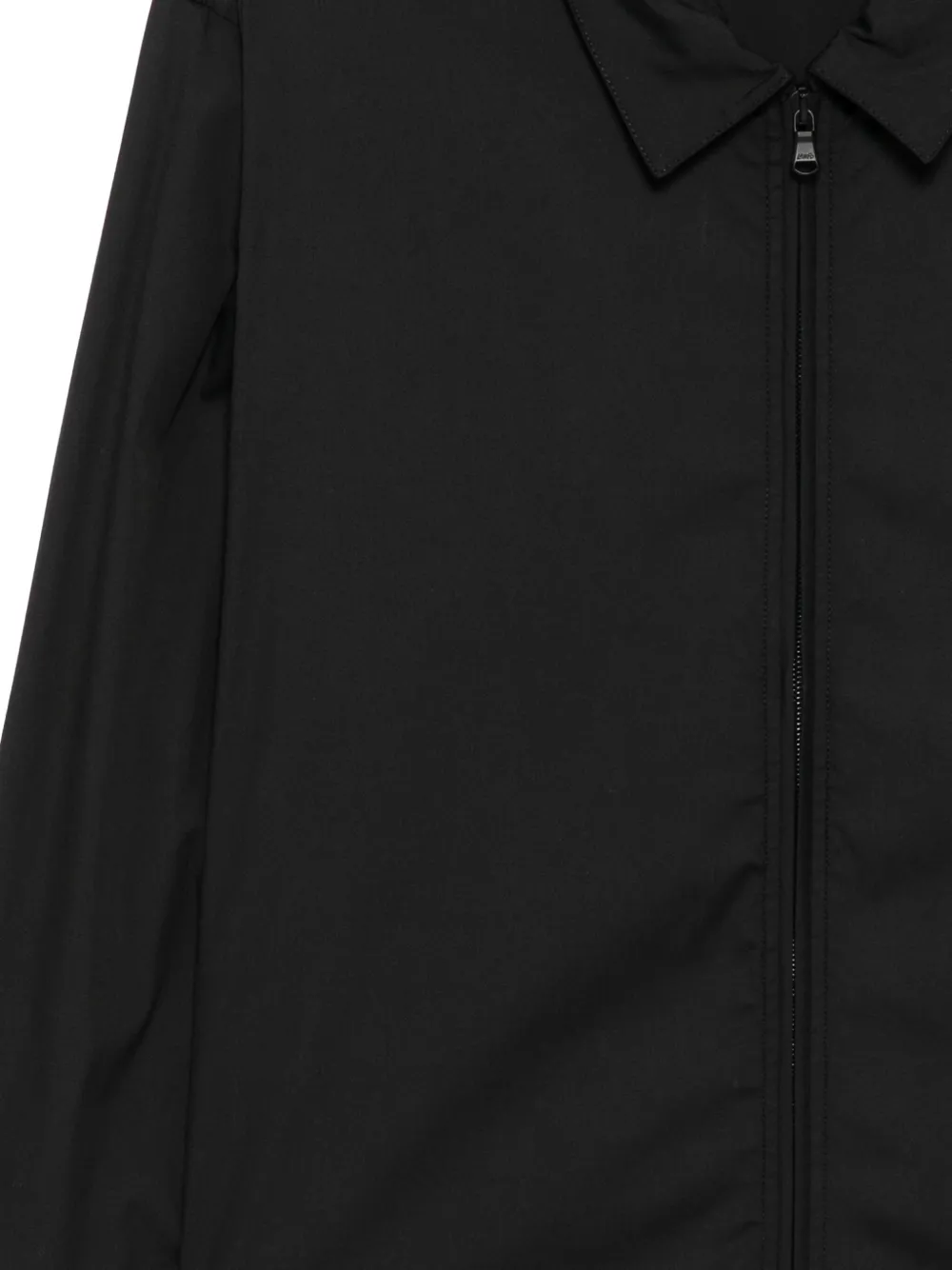 James Perse Zip-up Shirt In Black