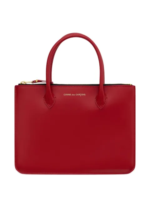 Comme Des Garçons Wallet top handle zip tote bag