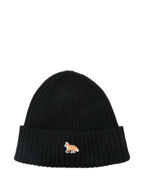 Maison Kitsuné gorro con parche del logo