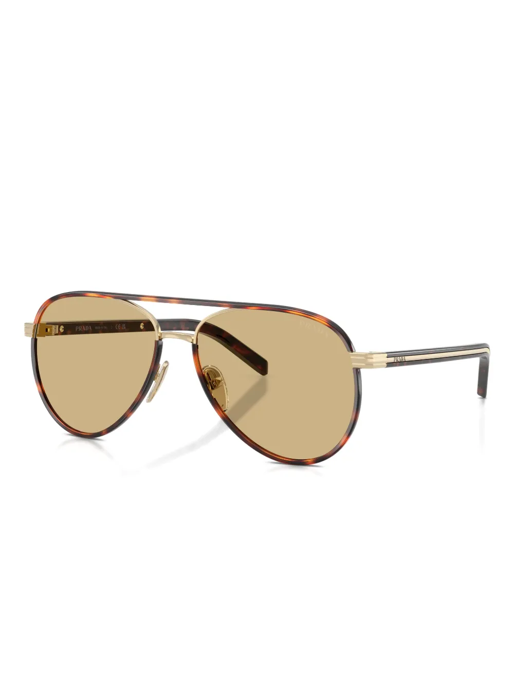 Prada Pilot-frame Tortoiseshell Sunglasses In Multi