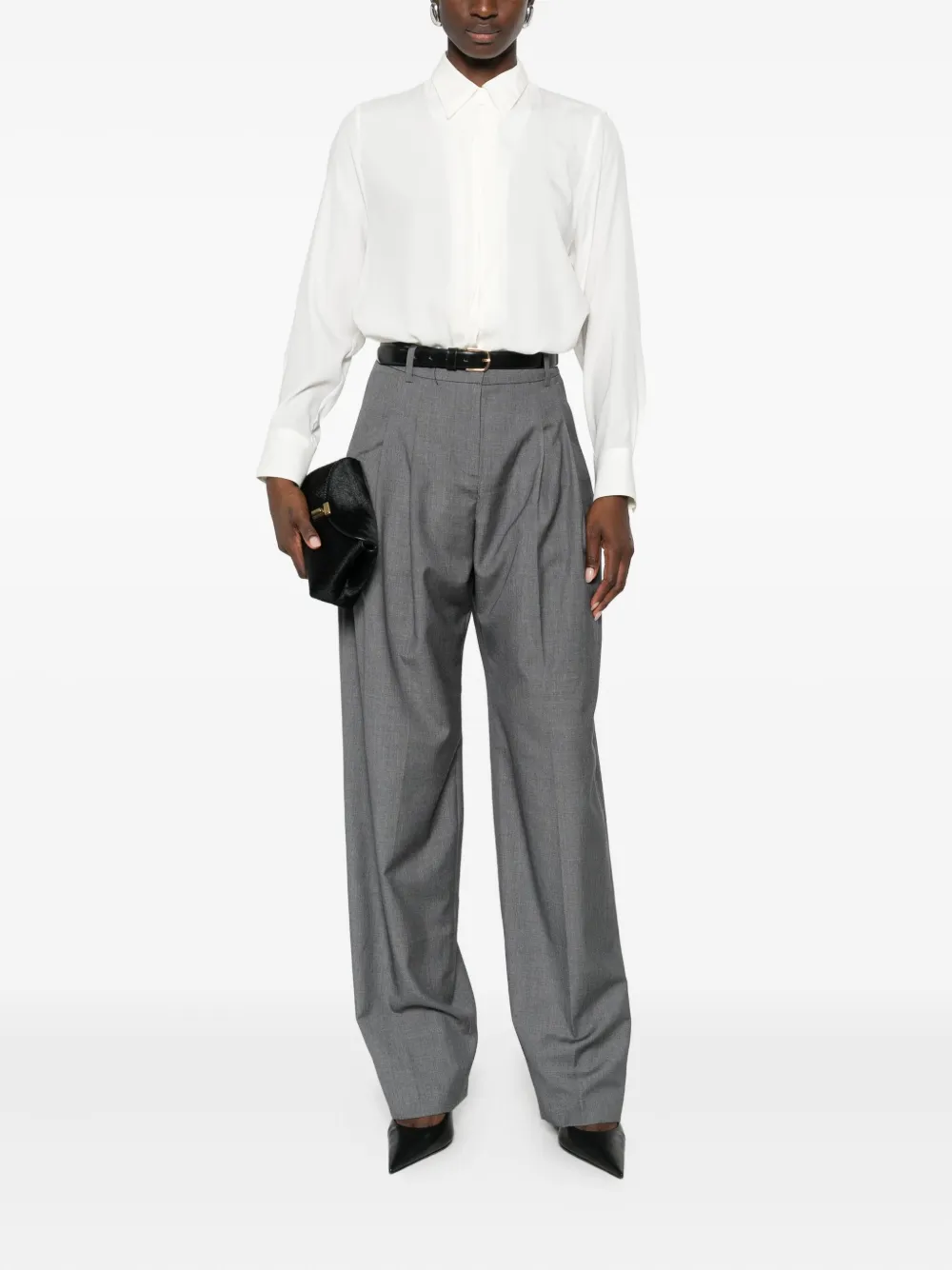 The Frankie Shop Gelso geplooide broek - Grijs