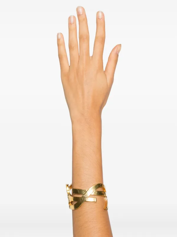 Saint Laurent Logo Bracelet | Gold | FARFETCH