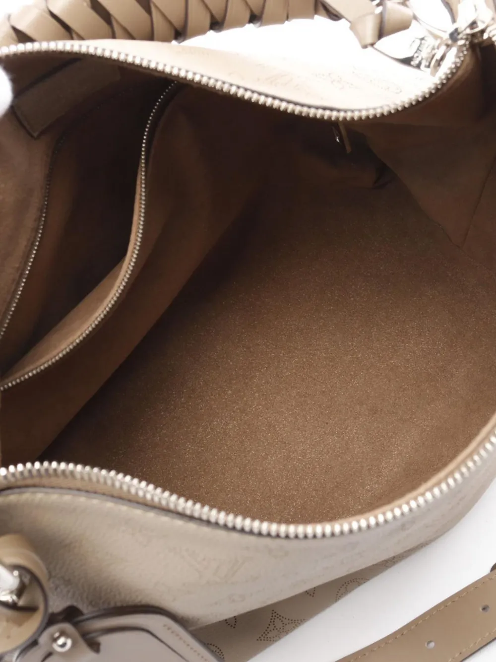 Pre-owned Louis Vuitton 2020 Monogram Mahina Beaubourg Hobo Satchel In Brown
