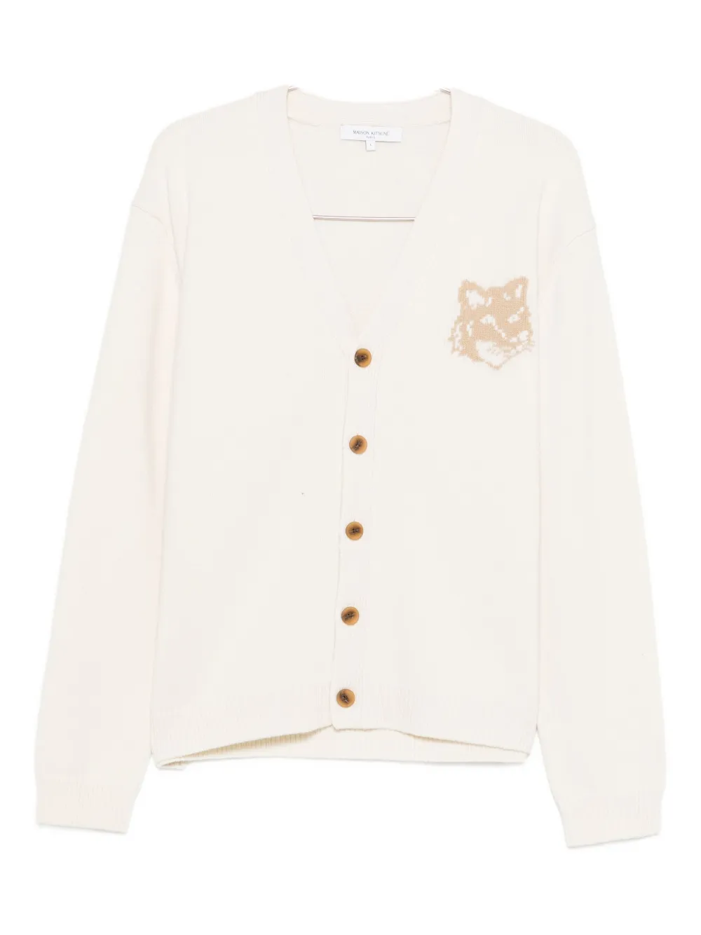 Maison Kitsuné Fox Head cardigan - ニュートラル Maison Kitsuné Fox Head cardigan - ニュートラル