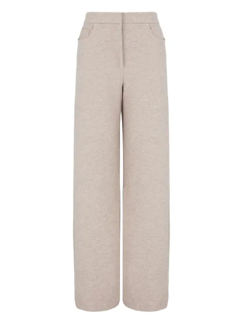 Giorgio Armani mélange-effect trousers