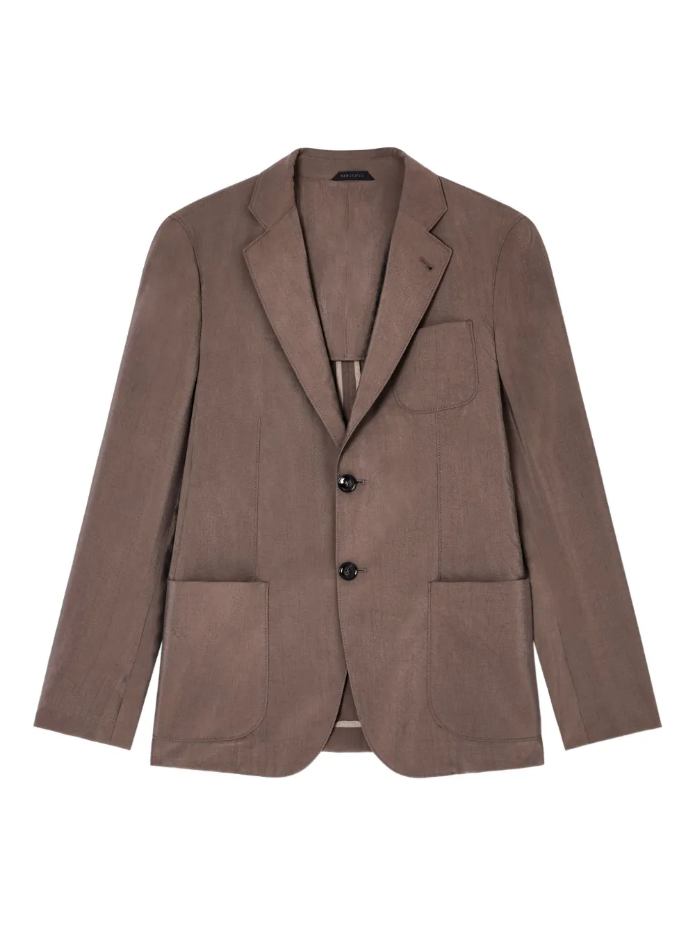 Giorgio Armani single-breasted patch-pocket blazer | Brown | Image 1