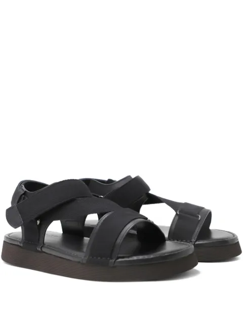 Giorgio Armani touch-strap leather sandals