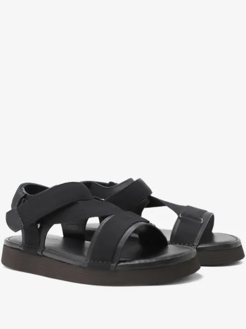 Giorgio Armani touch-strap leather sandals